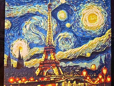 EIFFEL TOWER IN VAN GOGH STYLE HUEFORGE