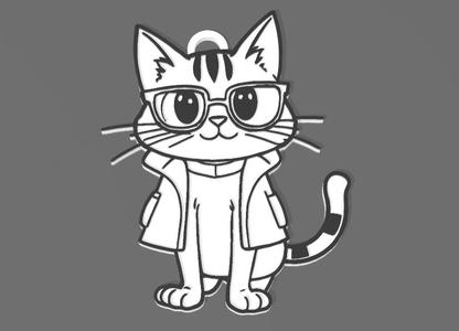 Intellectual cat