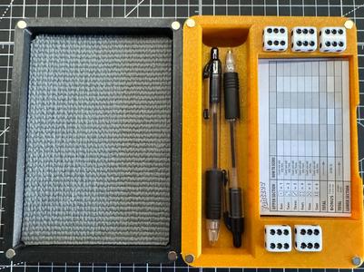 Dice Rolling Tray with Case for Yahtzee Dice