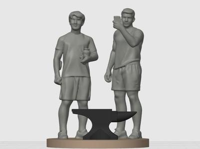 The ZeroForge Founders - Tribute Statue