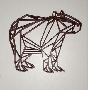 Wall art - 2D line art - Capybara