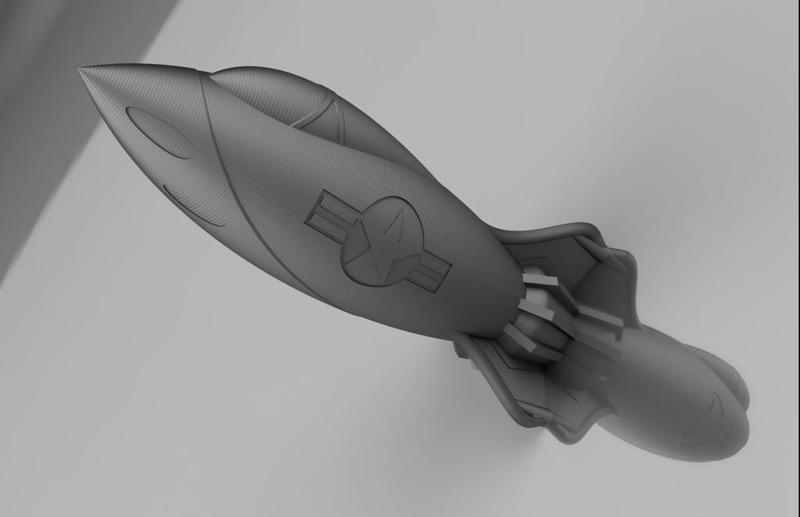 Retro Rocket Lamp