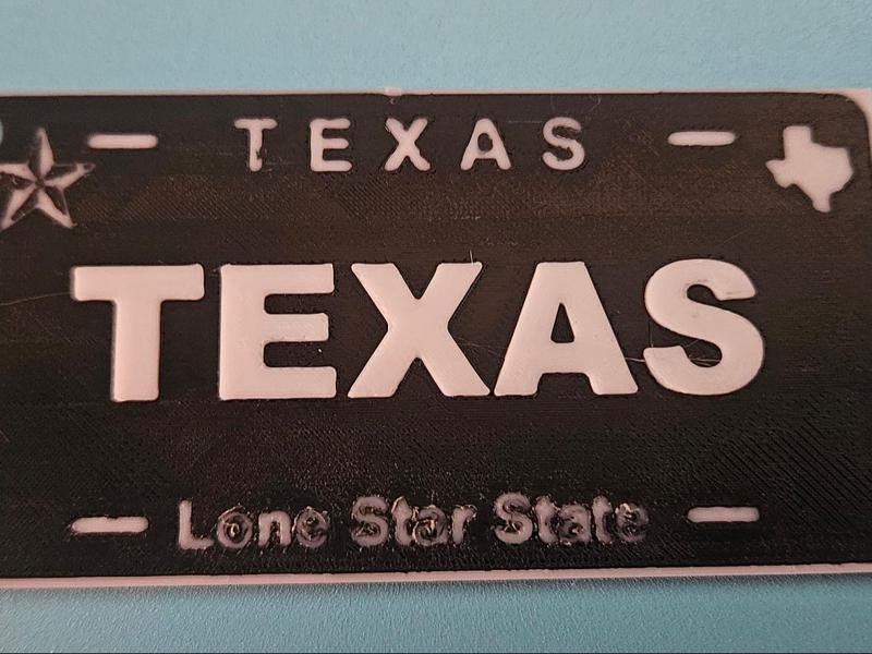 Texas License Plate Keychain