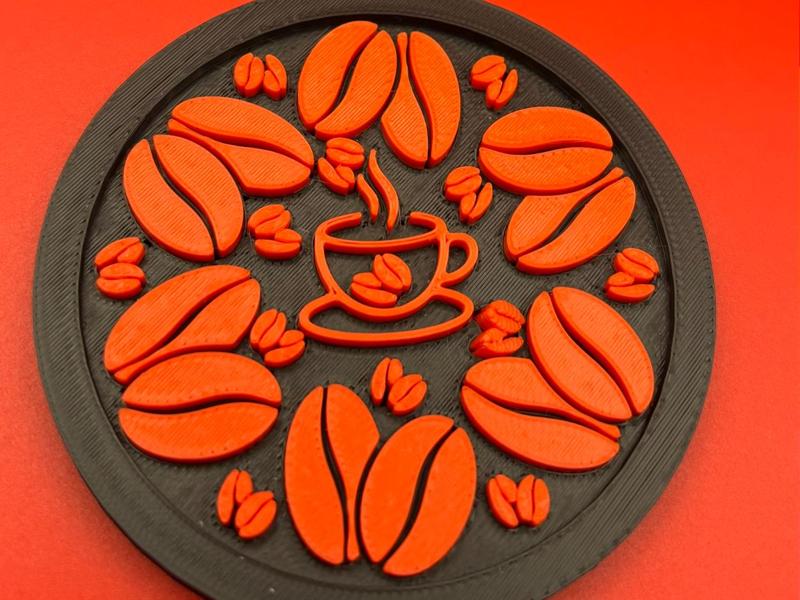 Coffee Bean 3" coaster