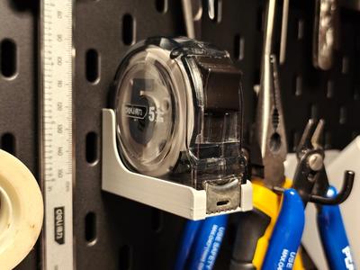 IKEA Skadis Pegboard Tape Measure Holder (compatible with Deli 5-meter tape measure)