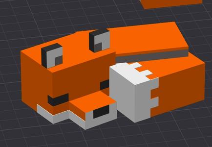 MineCraft Sleeping Fox AMS