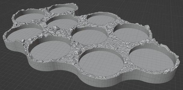 28mm movement tray with stoney surface