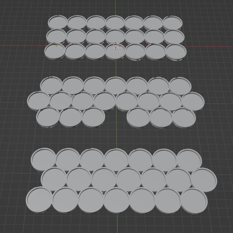 25mm Movement Trays - 21 / 7x3 Man Squad x3