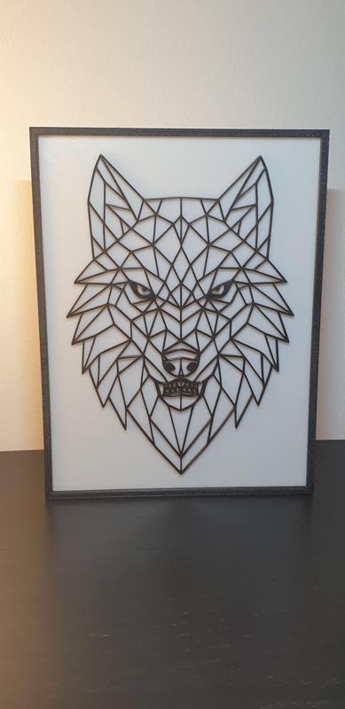 Beautiful lineart wolf in frame