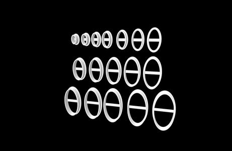 Ellips shaped/oval ratio 1:2 Cookie Cutters