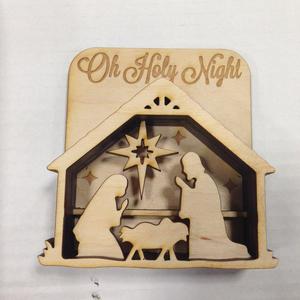 Laser cut Nativity shadow box