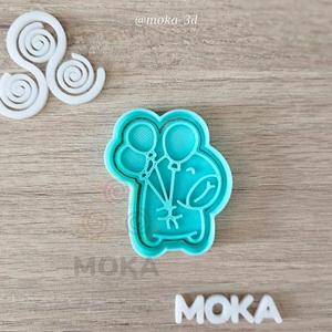 capibara con globos cortador de galleta