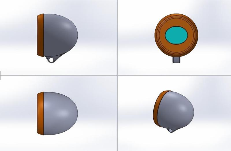 vintage-like front light shell for vioo-clip light