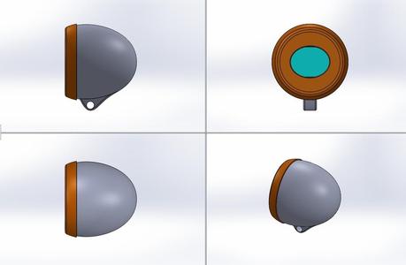 vintage-like front light shell for vioo-clip light