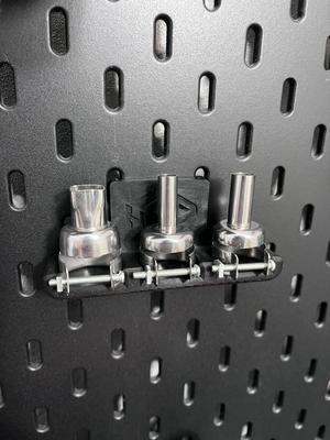 Heat gun nozzle holder for IKEA SKADIS