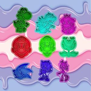 COOKIE CUTTER Mario, Luigi, Sonic & Friends set of 9
