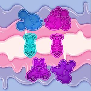 COOKIE CUTTER minnie and mickey set of 6