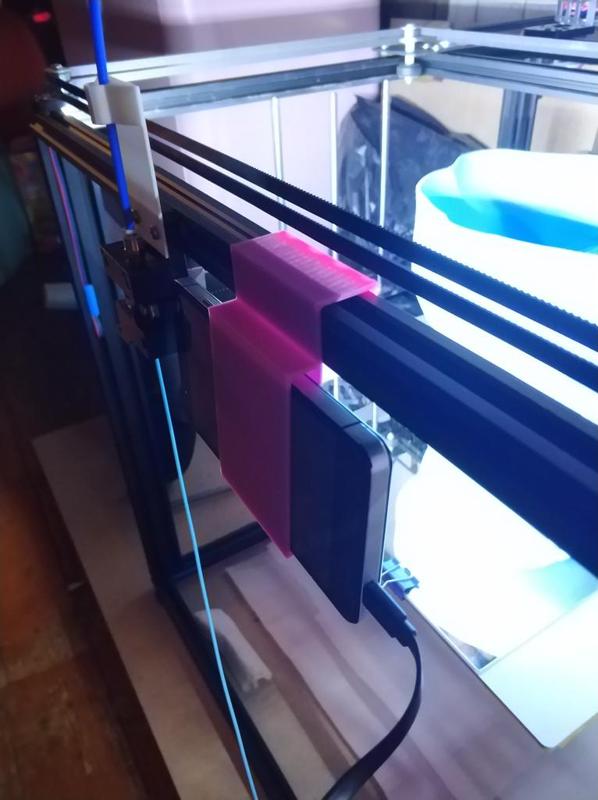 Smartphone holder for 2020 extrusion (3D printer ipcam)