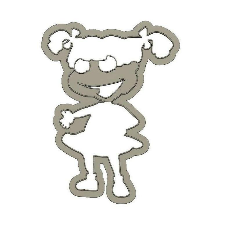 3D Model of Rug Rats Angelica Cookie Cutter