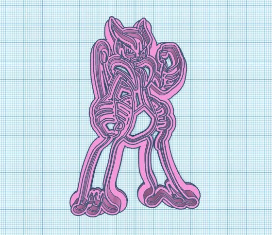 Pokemon: Mega Mewtwo Cookie Cutters