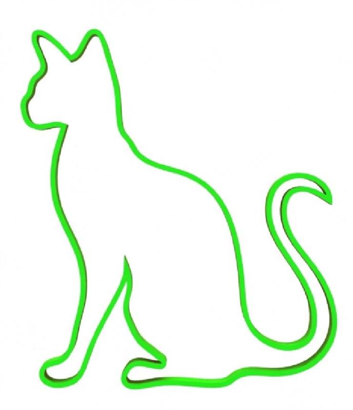 Simple cat shaped cookie cutter