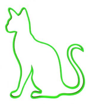 Simple cat shaped cookie cutter