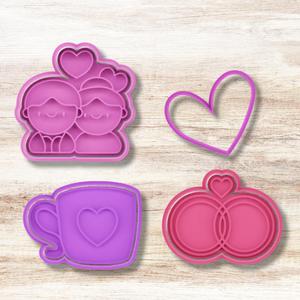COOKIE CUTTER our wedding set of 4