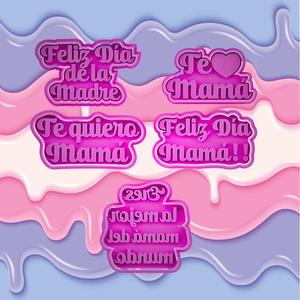 COOKIE CUTTER happy mother's day/ happy mother's day/ happy mother's day/ woman set of 5