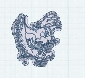 Pokemon: Lugia and Ho-oh Cookie Cutter