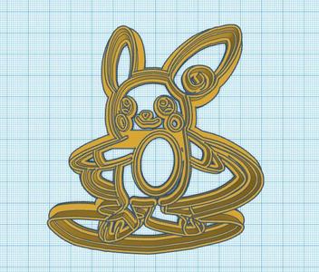 Pokemon: Alolan Raichu Cookie Cutter