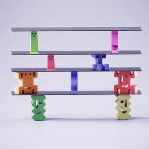 Bricks blocks pack x 9 book dividers and shelf supports - Bricks blocks pack x 9 book dividers and shelf supports