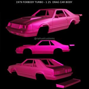 1979 FOXBODY TURBO 1 - 1 25 DRAG CAR BODY