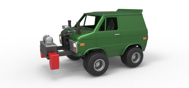 Diecast Fun short Pulling van 4wd Scale 1:25