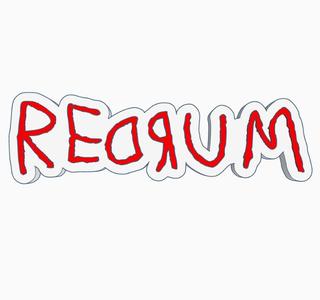 REDRUM (THE SHINING) Logo Display by MANIACMANCAVE3D