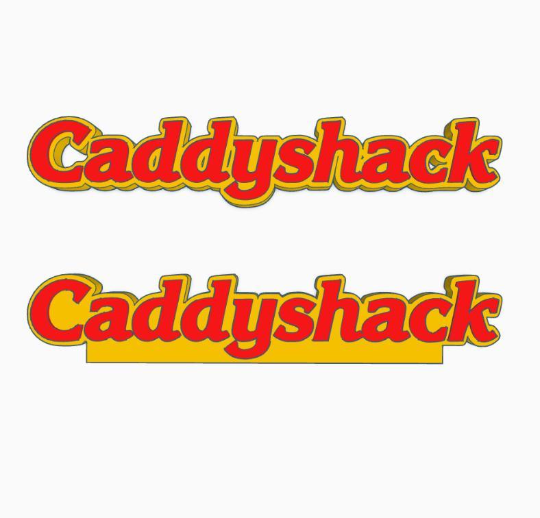 2x CADDYSHACK Logo Display by MANIACMANCAVE3D