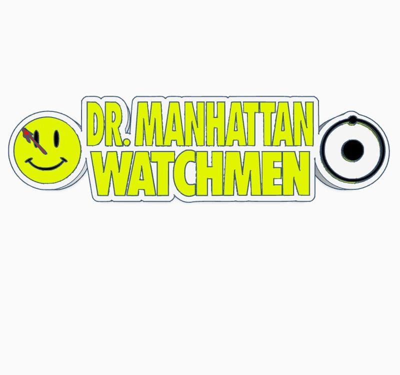 DR. MANHATTAN (WATCHMEN) Logo Display by MANIACMANCAVE3D