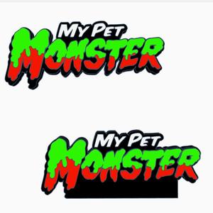 2x MY PET MONSTER Logo Display by MANIACMANCAVE3D