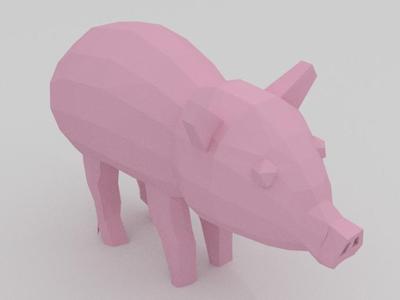 Low Poly Pig