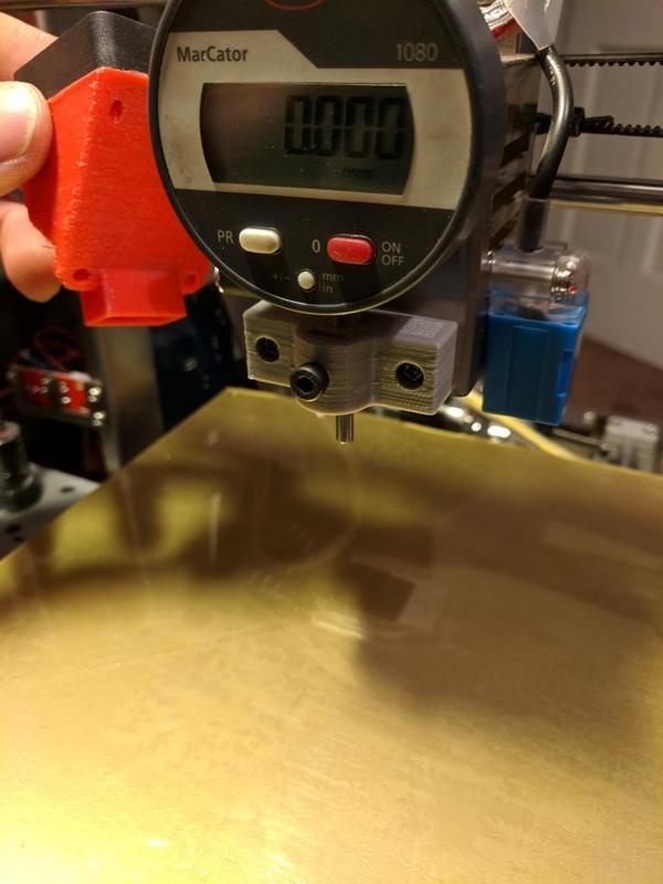 Mount for dial indicator on Zonestar P802QA