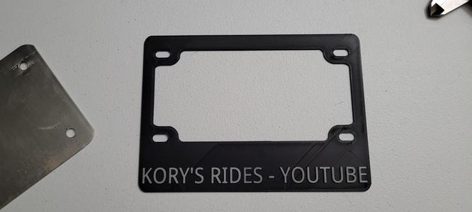 MOTORCYCLE LICENSE PLATE FRAME