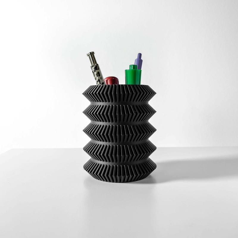 The Kuri Pen Holder | Desk Organizer and Pencil Cup Holder | Modern Office and Home Decor