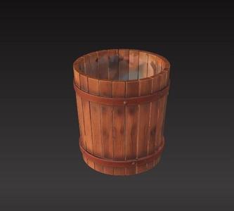 wooden bucket