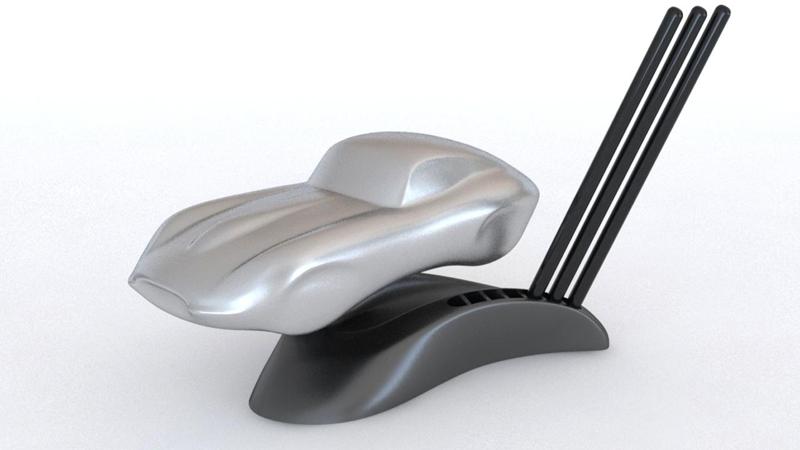 Jaguar E-Type Car Sculpture desk accessory with pen storage