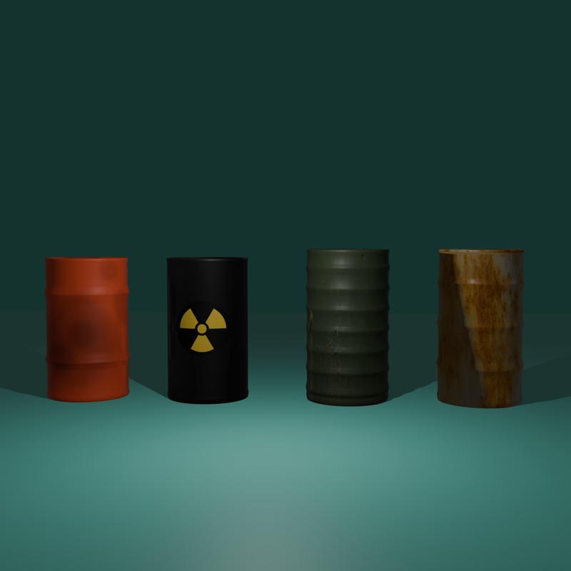 Barrels, metal drums, drums, drums 3D MODELS