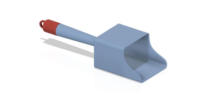scoop with funnel for small boats and yachts 3d print and cnc