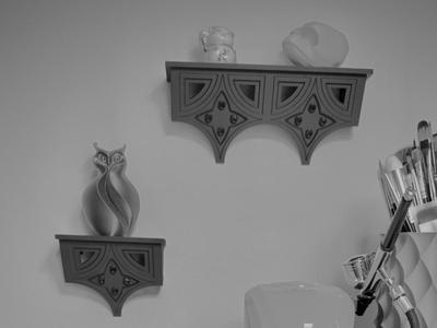 Cathedral-Inspired Tapered Wall Shelf