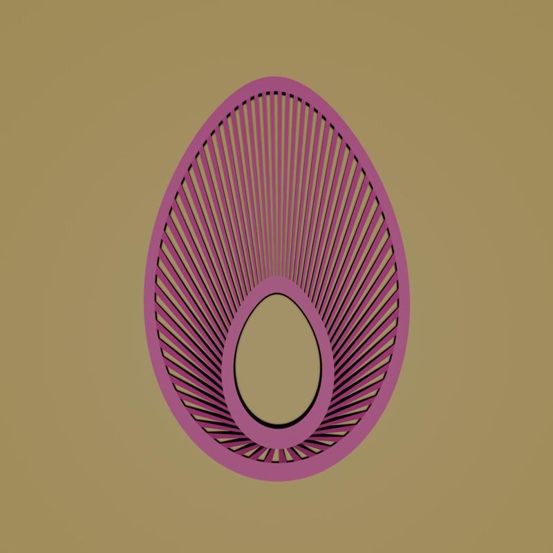 Op-art easter egg wall decor