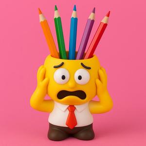 Stressed Emoji Desk Organizer