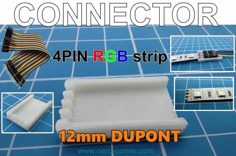 connector 4PIN RGB strip for 12mm Dupont