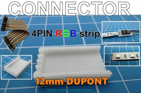 connector 4PIN RGB strip for 12mm Dupont
